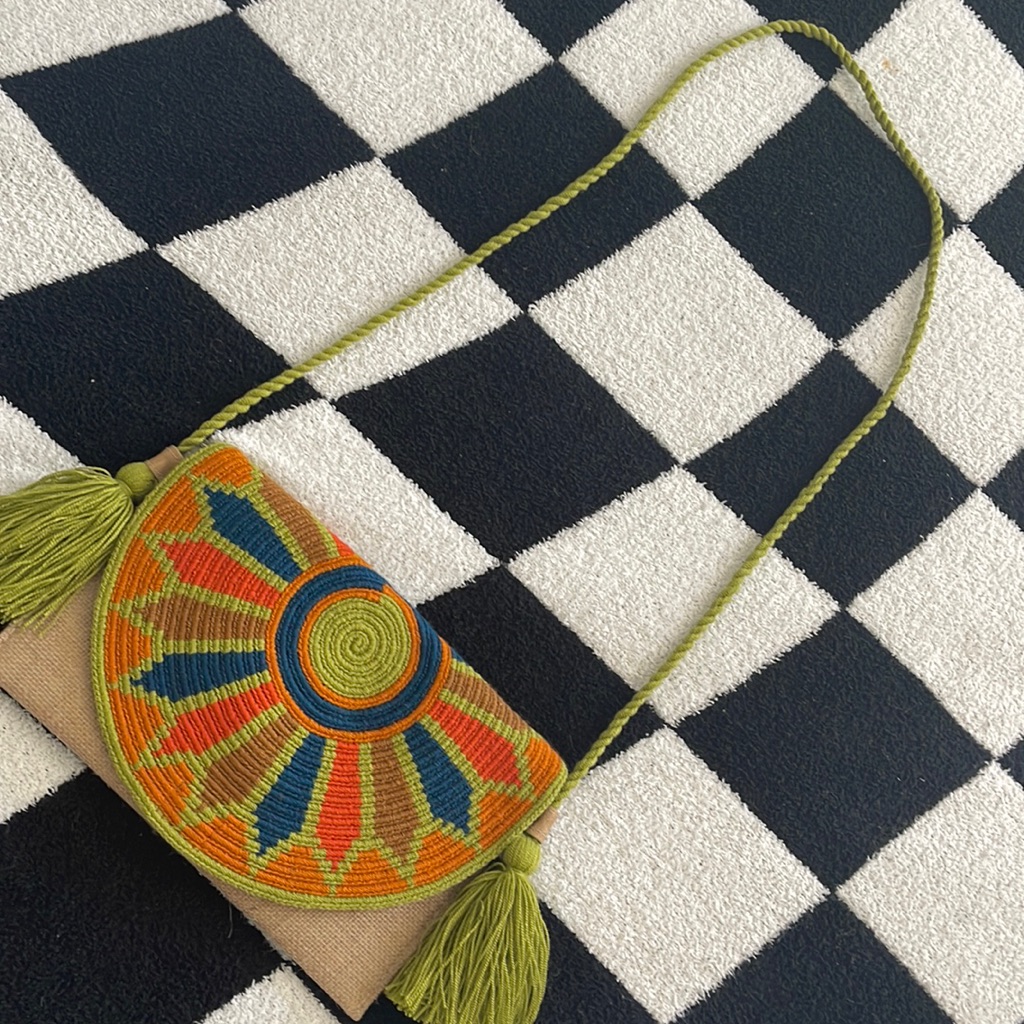 Green And Tan Purse